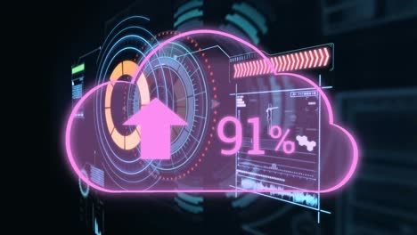 Animation-of-cloud-with-growing-number-over-scope-scanning