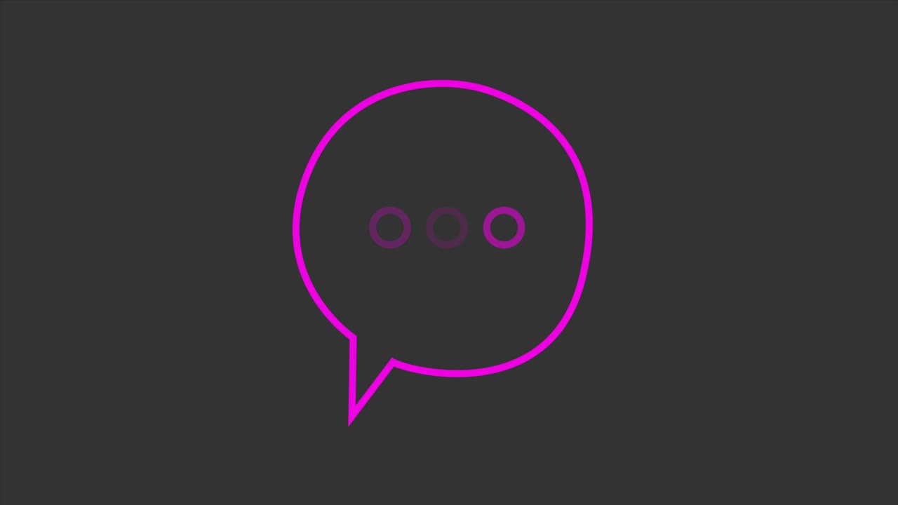 A simple element of a thought bubble, or text message popping up, with typing or thinking dots