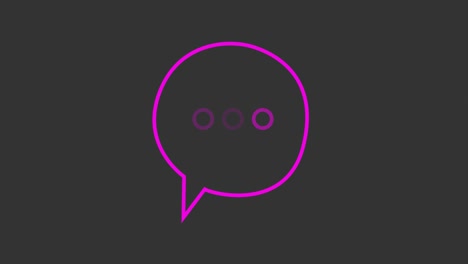 un elemento simple de una burbuja de pensamiento, o mensaje de texto que aparece, con puntos de escritura o pensamiento