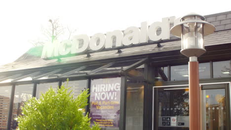 exterior view of mcdonald's restaurant entrance