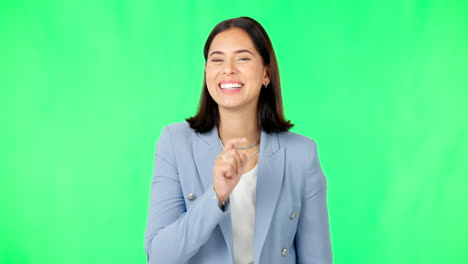 Greenscreen,-Glückliche-Frau-Und-Heimliches-Augenzwinkern