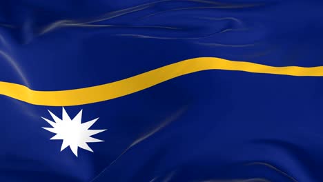 waving  looped flag as  background nauru