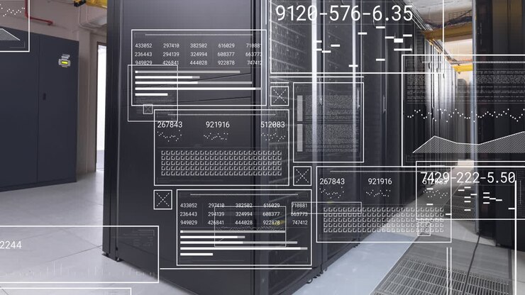 Animation of data processing over computer servers