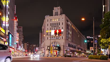 tokyo downtown street at night