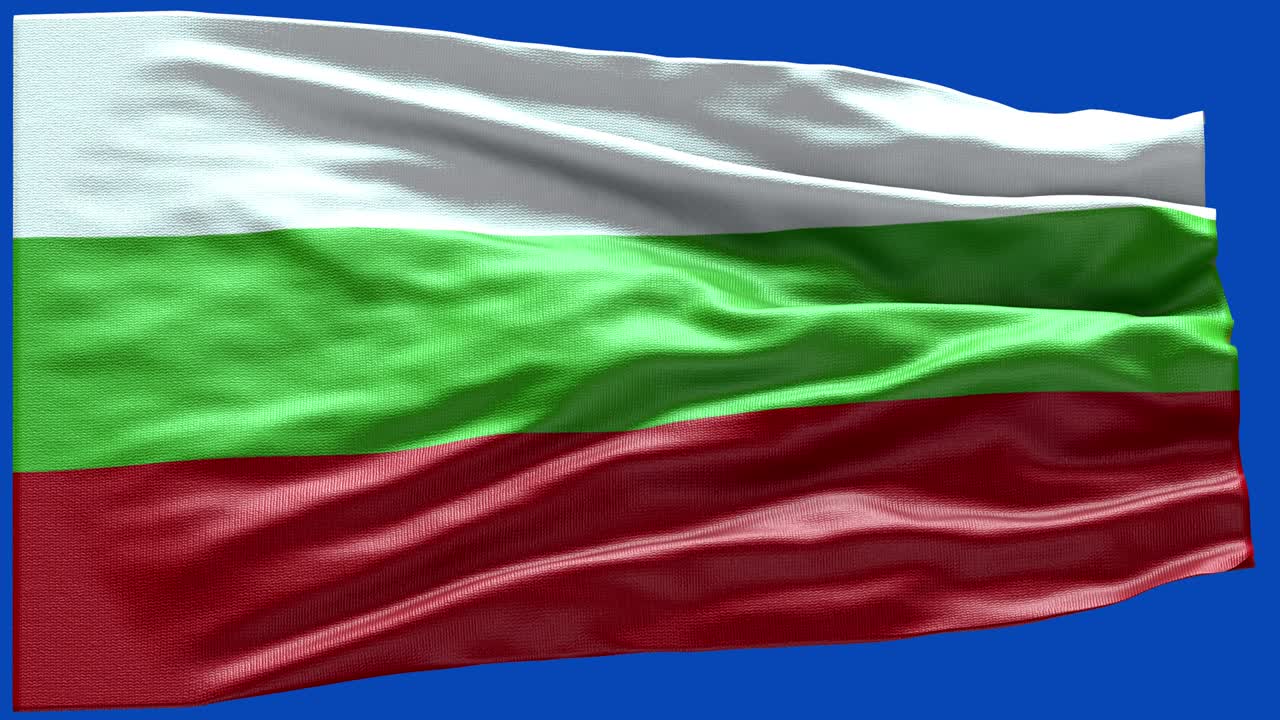 4k Highly Detailed Flag Of Bulgaria - Bulgaria Flag High Detail - National flag Bulgaria wave Pattern loopable Elements