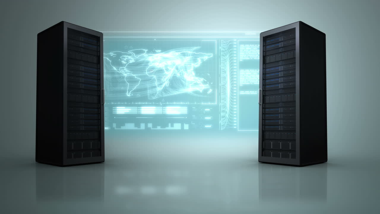 video di una grande rete di dati