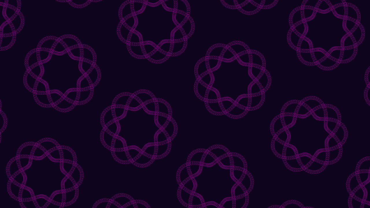 Rainbow illusion and abstract flowers pattern on black gradient