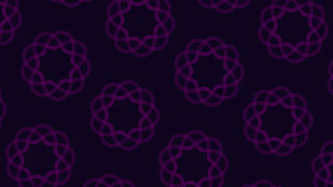 rainbow illusion and abstract flowers pattern on black gradient