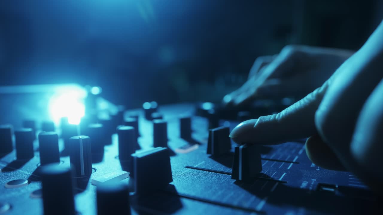 dj mezclando música en un club nocturno