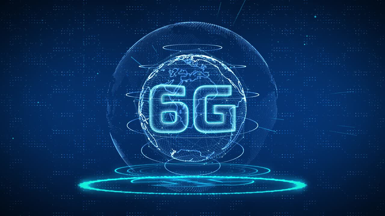 4k loop il concetto di rete 6g, internet mobile ad alta velocità, reti di nuova generazione.