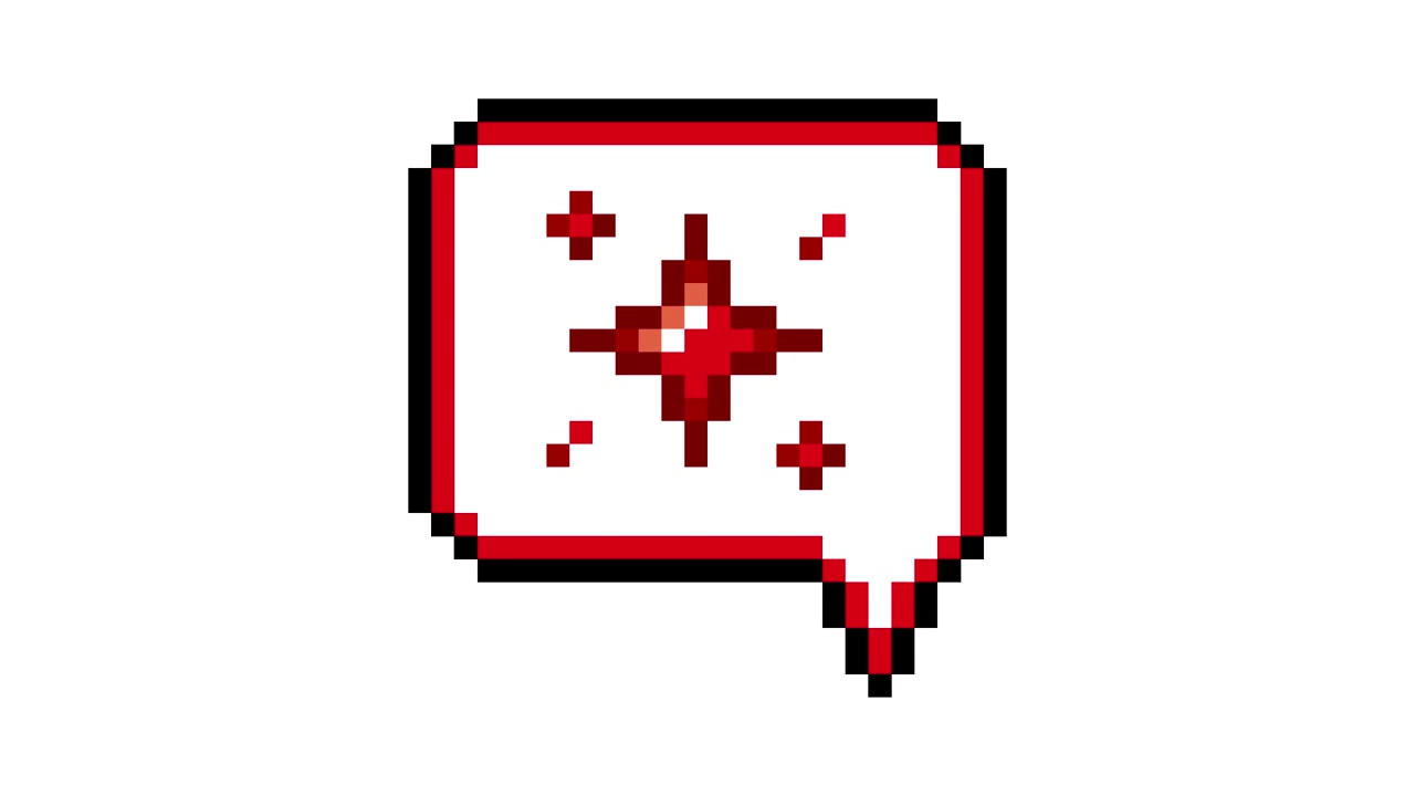 Animazione di icone pop-up Pixel Art con stella particellare nel fumetto (4).mov