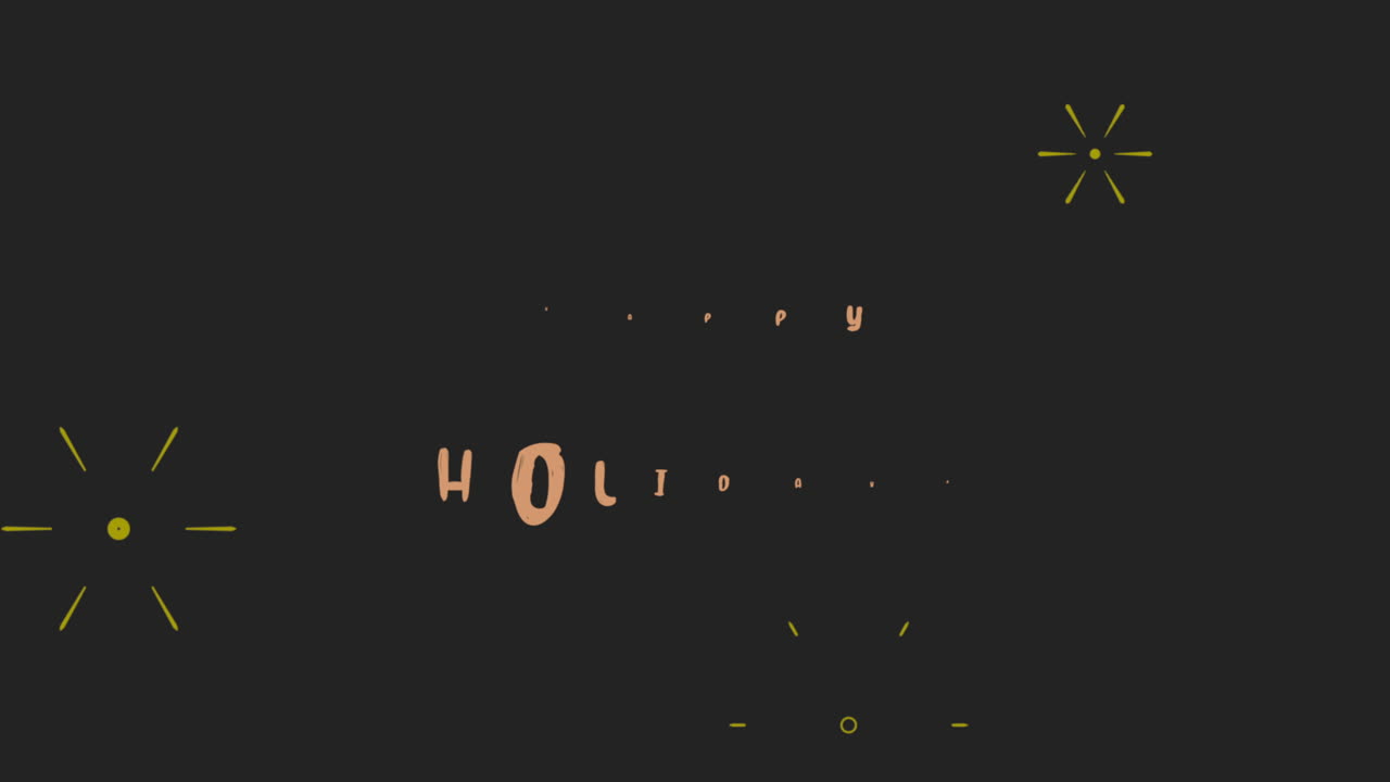 어두운 미묘한 배경에 세련된 글으로 즐거운 휴일 인사