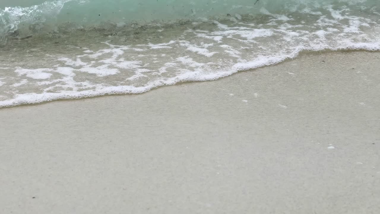 Coastal Waves on Sandy Beach