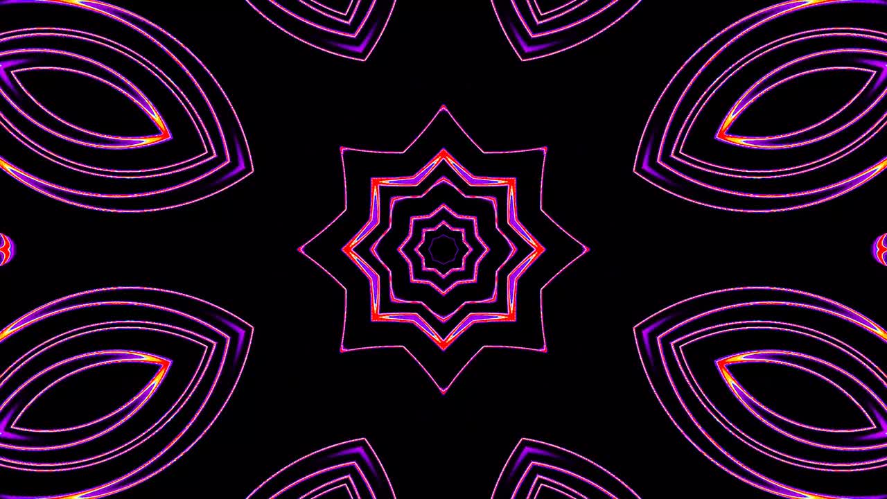 circle shape of dots wave motion, colorful, on black background