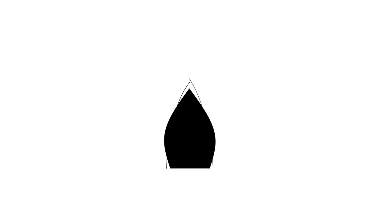 Abstract Geometric Shape Animation on White Background