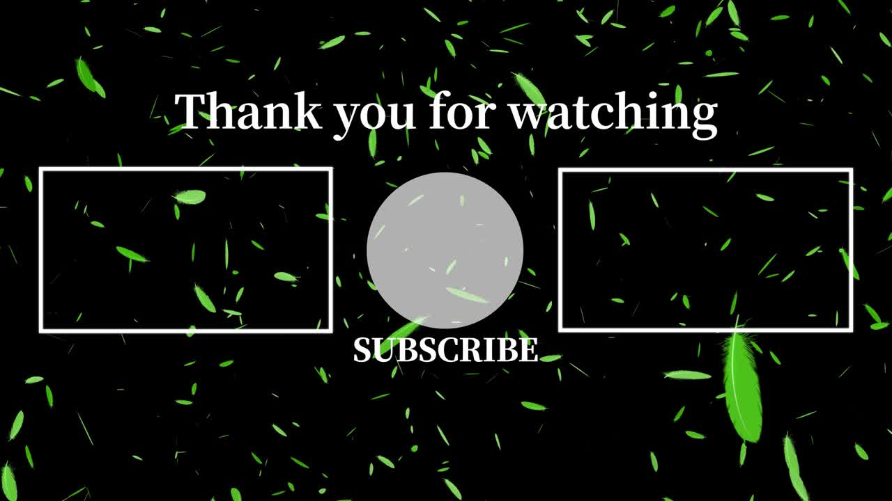 털 떨어지는 입자 끝 카드 끝 화면 모션 그래픽