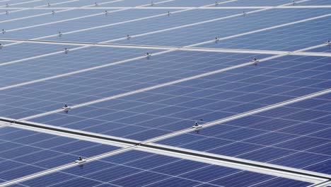 horizontal solar panel modules for alternative energy production. solar power station
