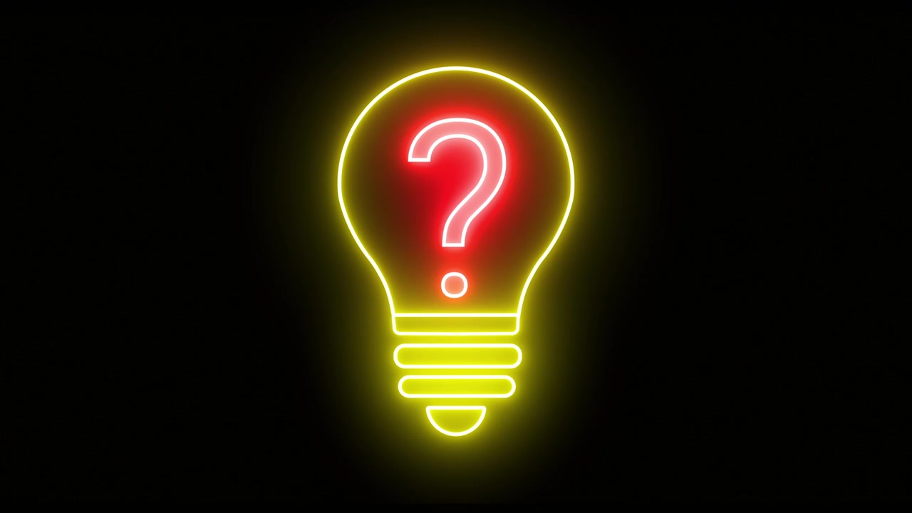 Animation of a neon light bulb.