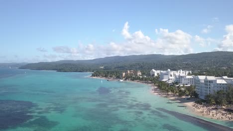 flying above the coast of jamaica