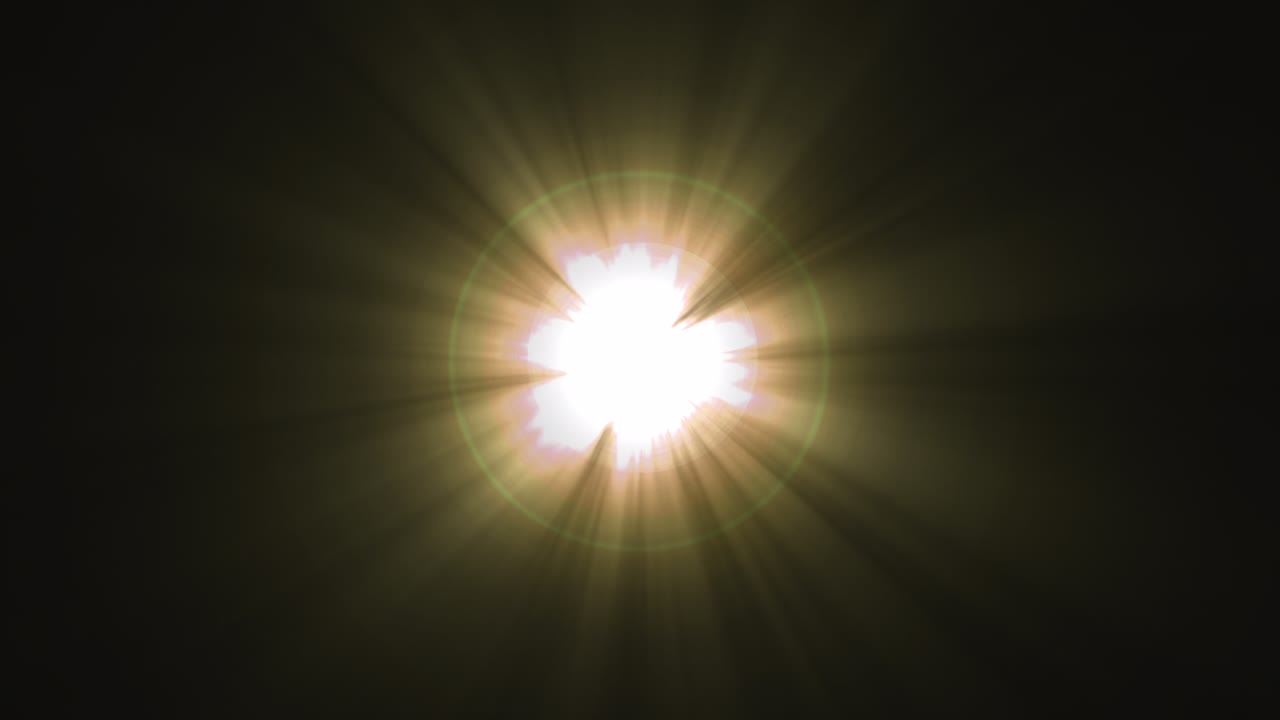 animación en bucle de la luz que sale de la oscuridad: amarillo