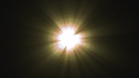 animación en bucle de la luz que sale de la oscuridad: amarillo