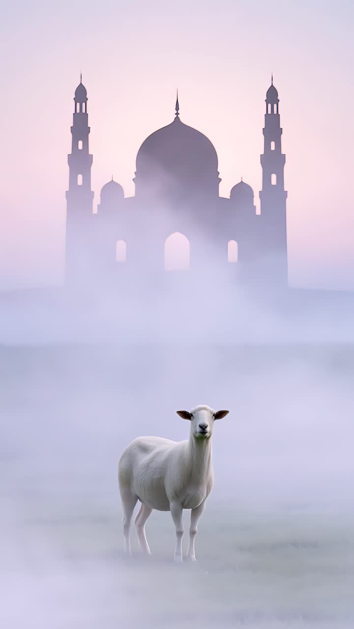 Mesquita Eid al-Adha Fundo Islâmico 4K.