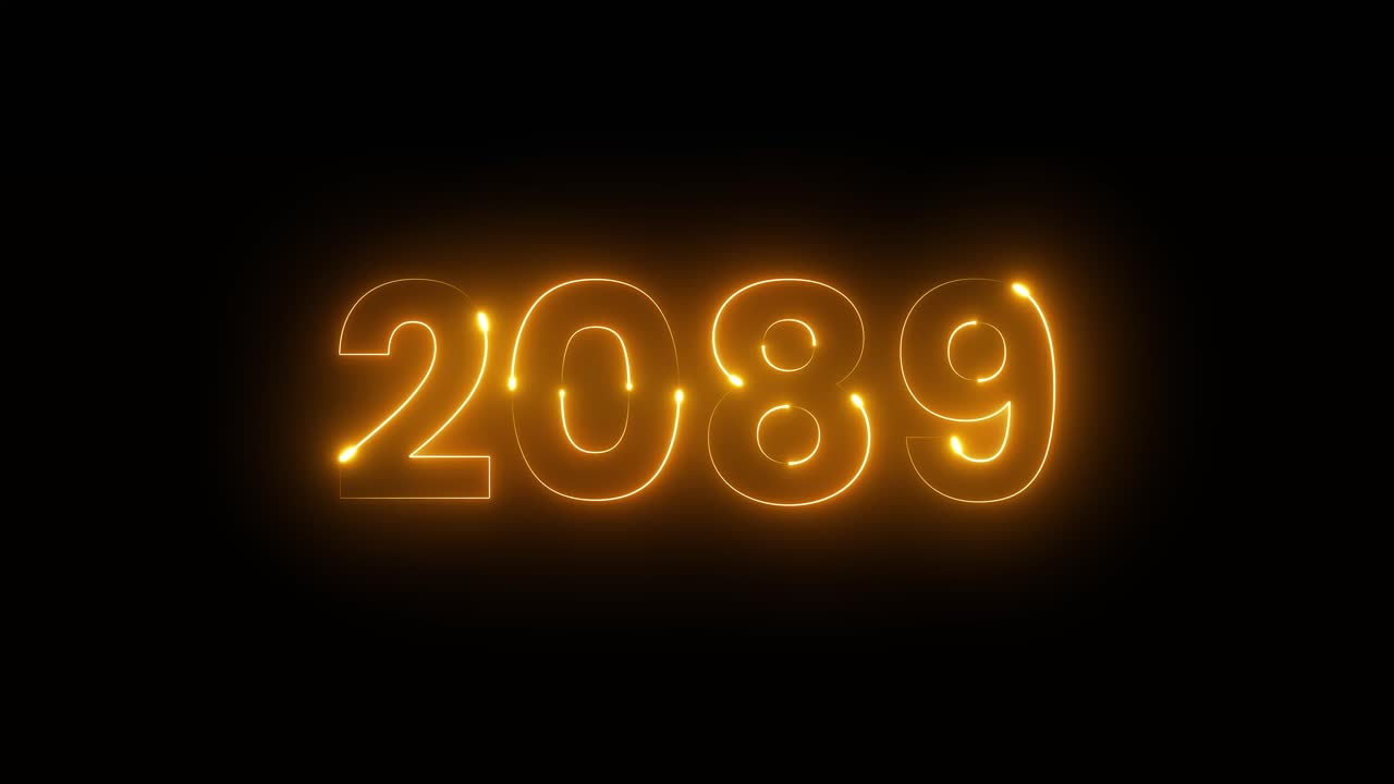 Testo neon incandescente 2089