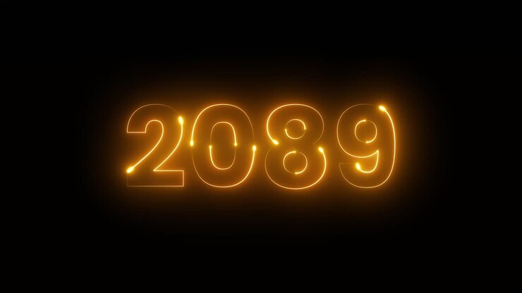 Testo neon incandescente 2089