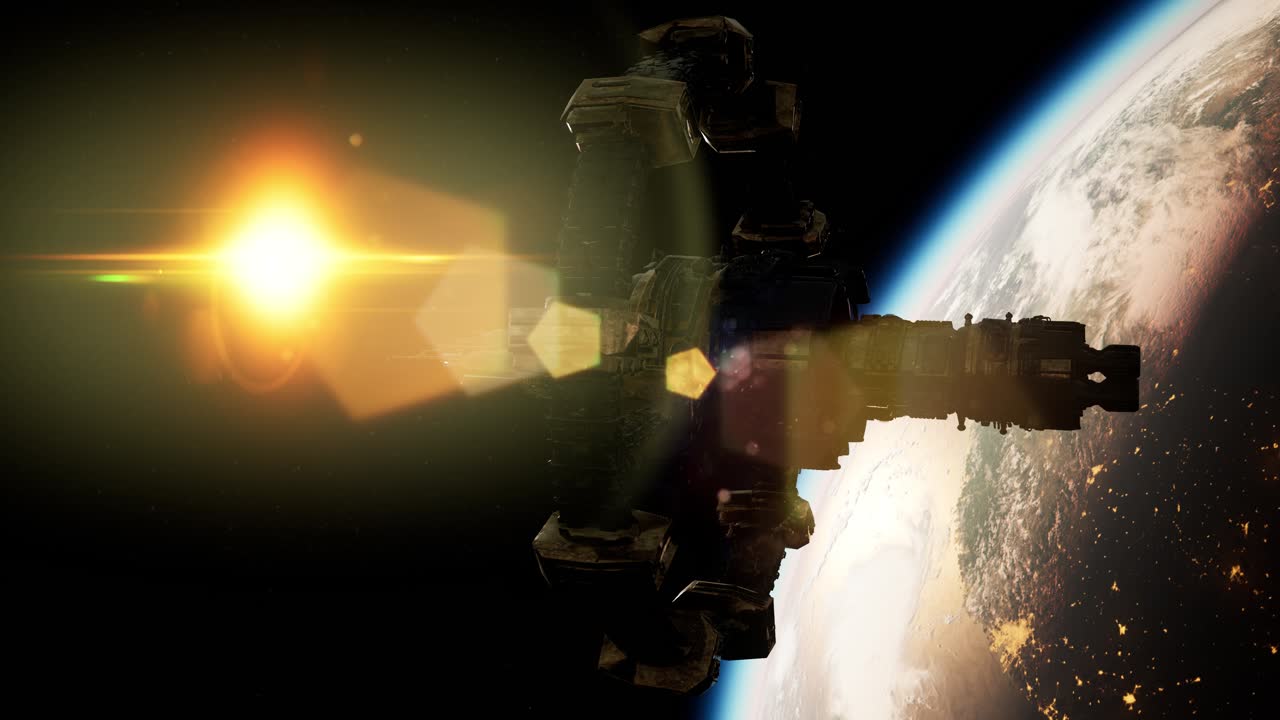 Stazione spaziale internazionale sul pianeta Terra