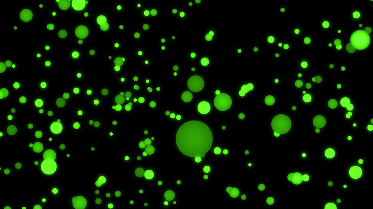 중간 크기의 점 공이 움직이는 애니메이션 모션 그래픽
