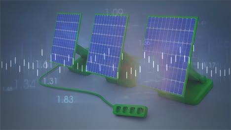 Animation-of-financial-data-processing-over-solar-panel