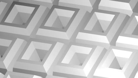 los cubos de arquitectura blanca el fondo del negocio el bucle de animación de video 4k
