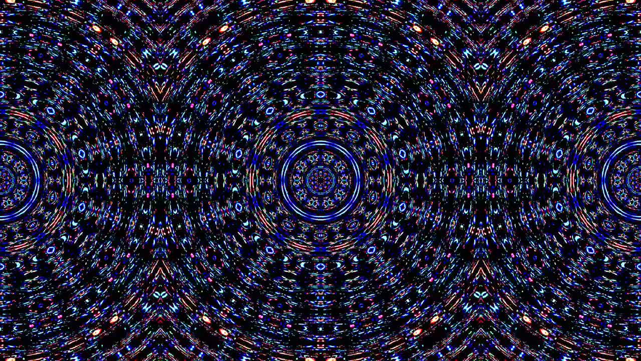 прекрасный абстрактный калейдоскоп, который светит, сияющий свет, который регулирует тонкие движения