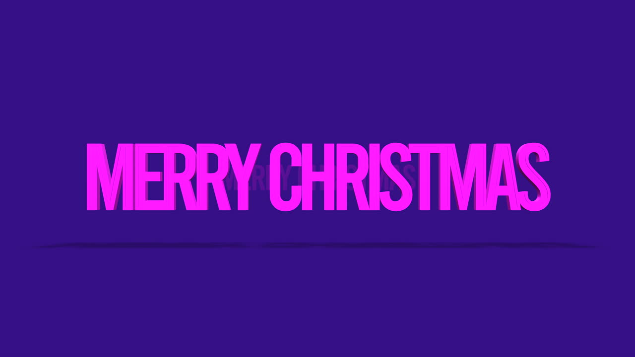 Testo scorrevole Buon Natale su sfondo sfumato blu