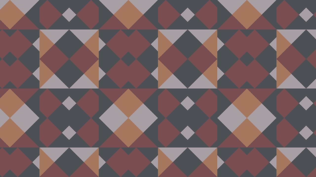 Abstract seamless loop animated pattern with multicolor geometric shapes. Motion graphic background in a flat design with geometric elements