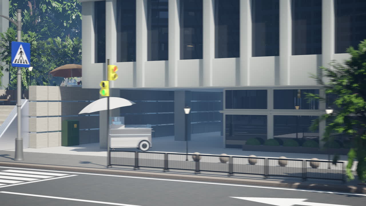 Urban Cityscape with Street Scenes