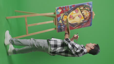 artist painting a portrait