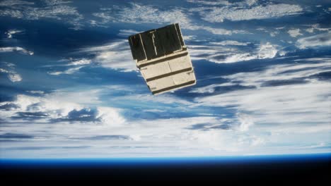 old-wood-box-on-Earth-orbit