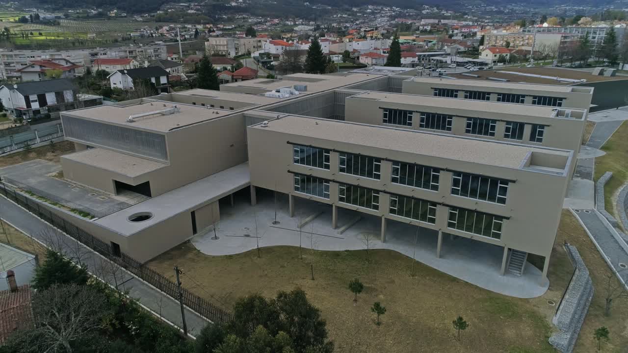 vista aérea de la arquitectura de la nueva escuela