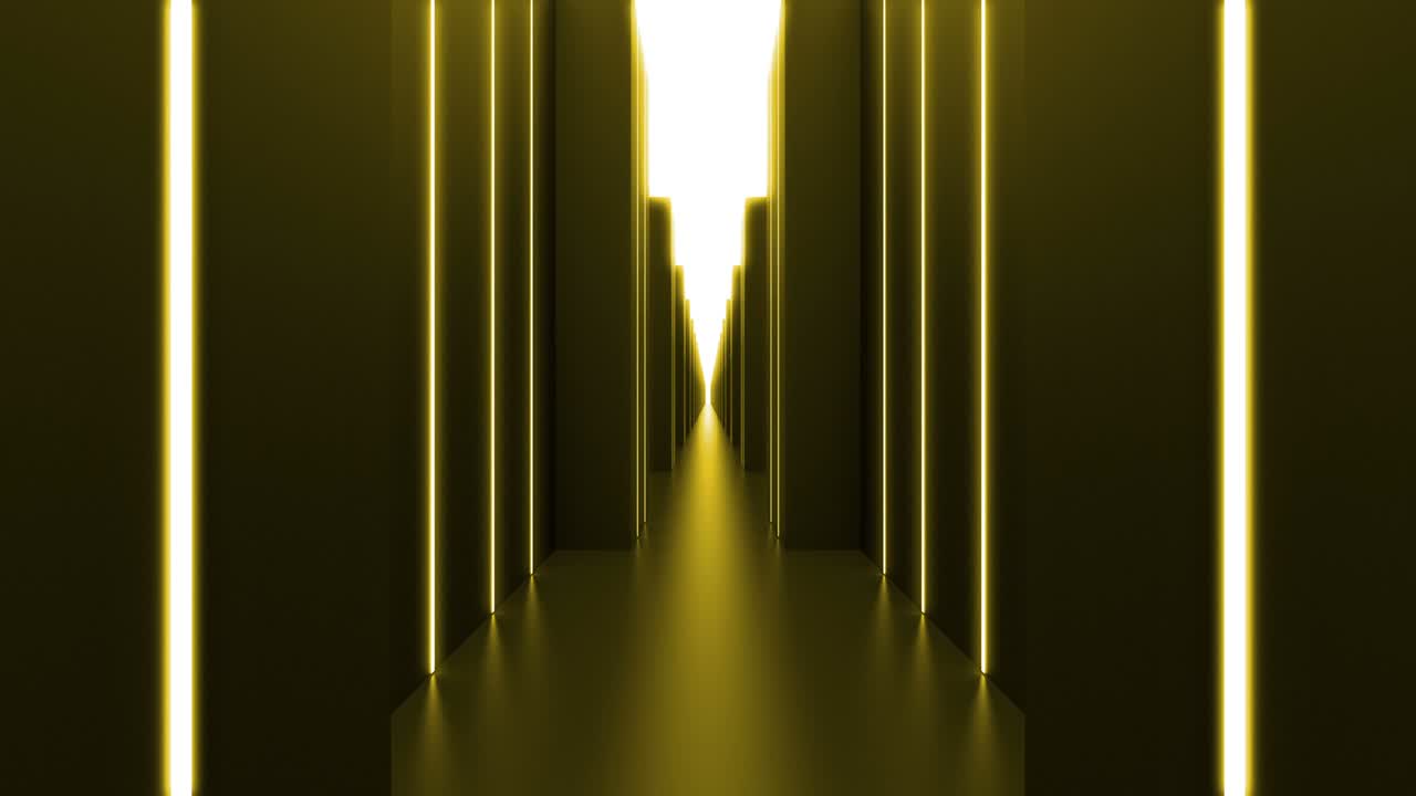 amarillo abstracto en bucle artístico sin fin