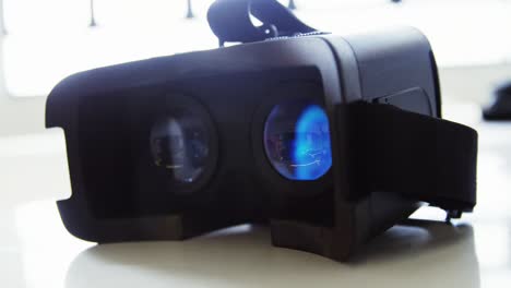 virtual reality headset on table