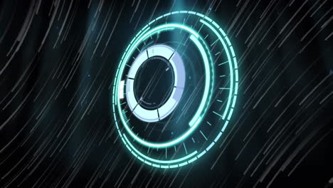 animation of loading circle over black space with shooting stars