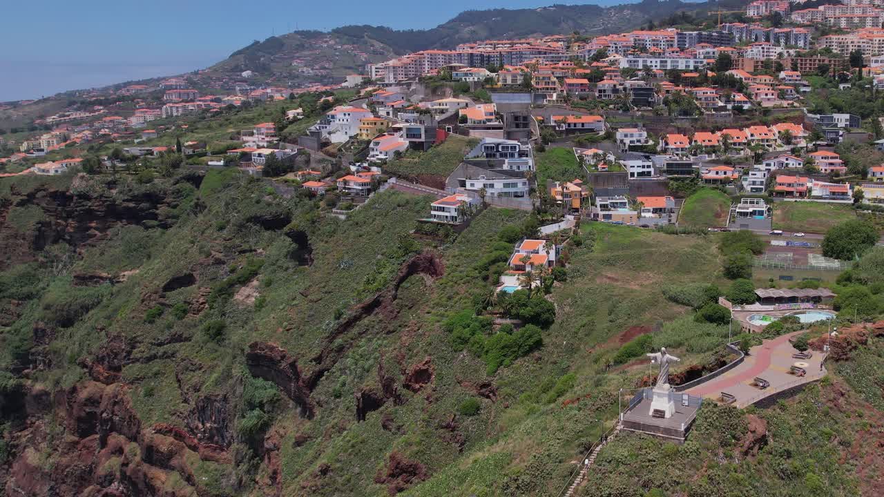 Scenic aerial view of Madeira Island showcasing beautiful coastal homes