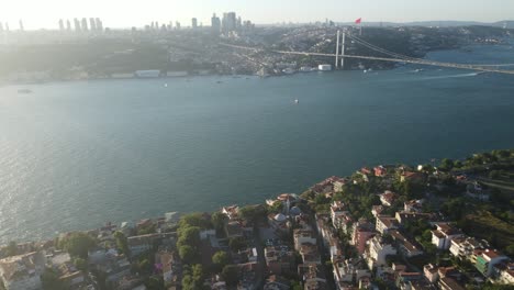 aerial view of the city on the bosphorus