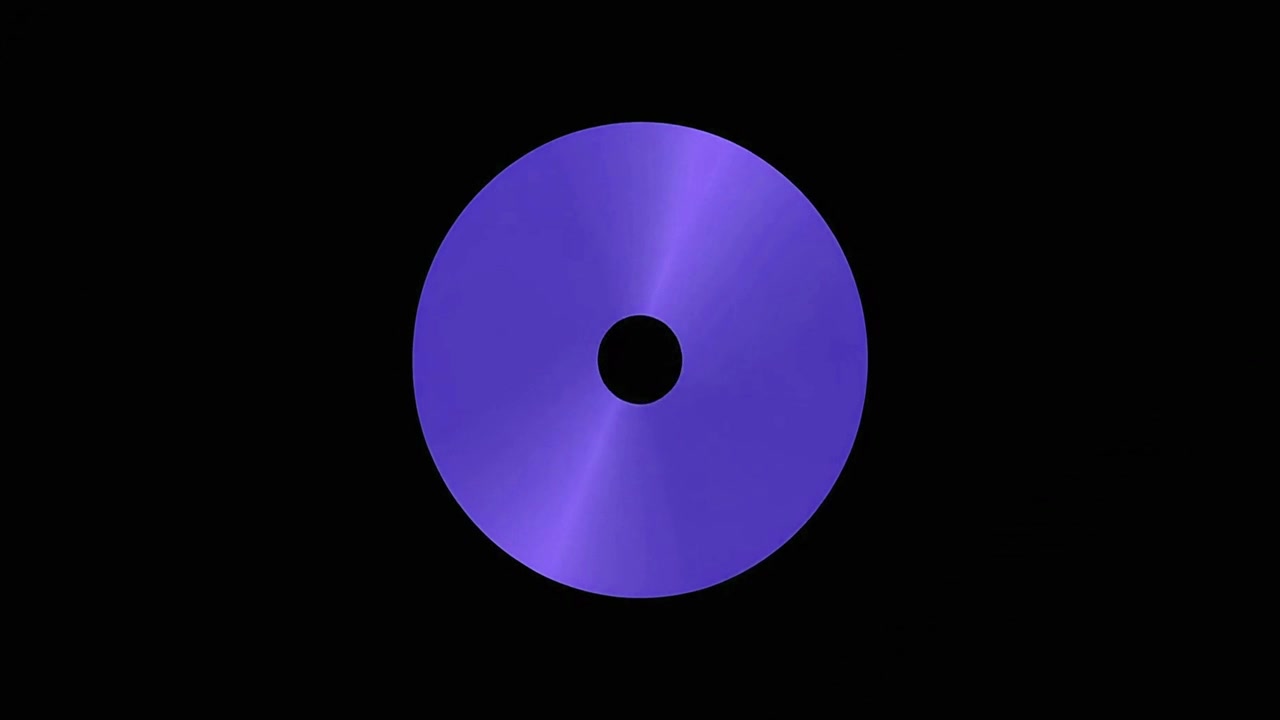 Abstract Purple Geometric Lines Forming a Circle on Black Background