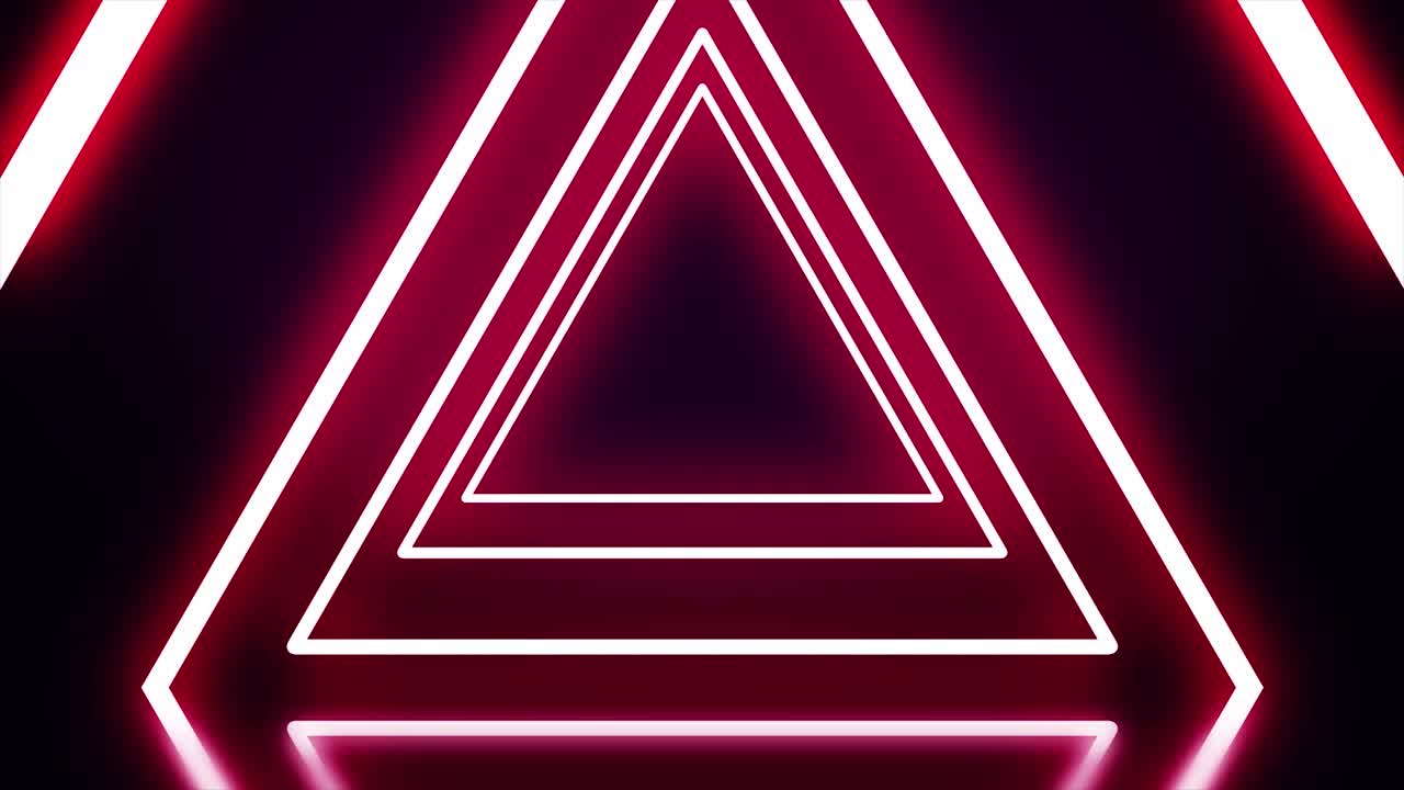 túnel de triángulo de neón abstracto