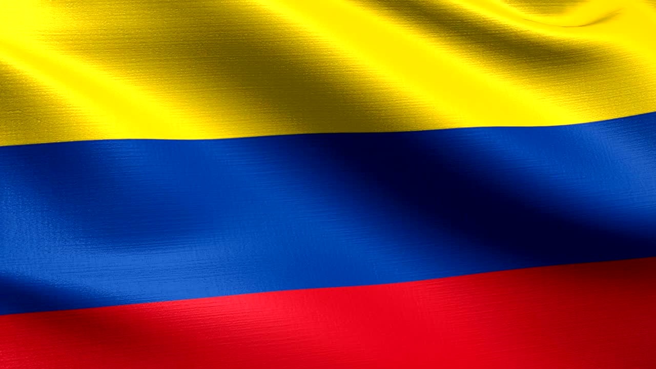 Bandiera della Colombia in loop 4K