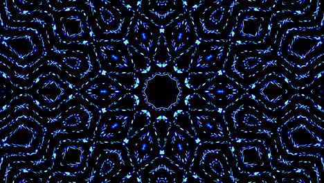 abstract kaleidoscope shining beautiful smooth motion blue lines shining light arrangement