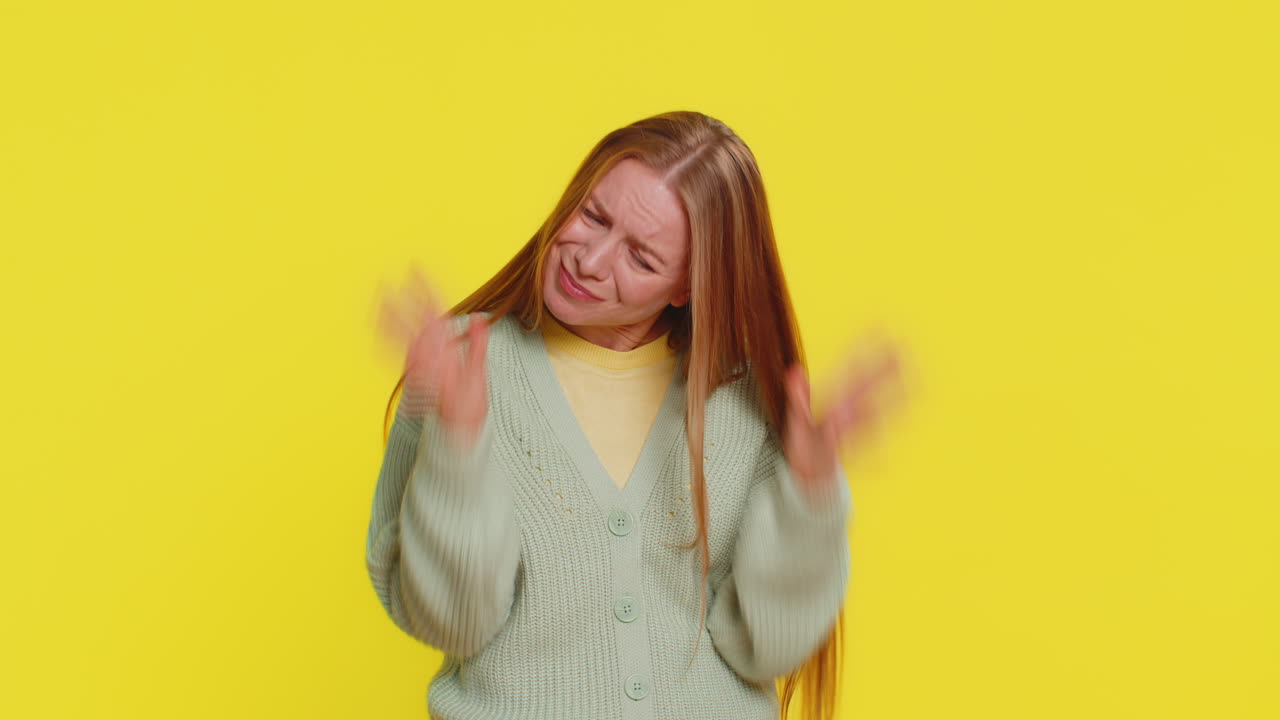 Upset frustrated annoyed woman in indignant expression quarreling asking reason of conflict