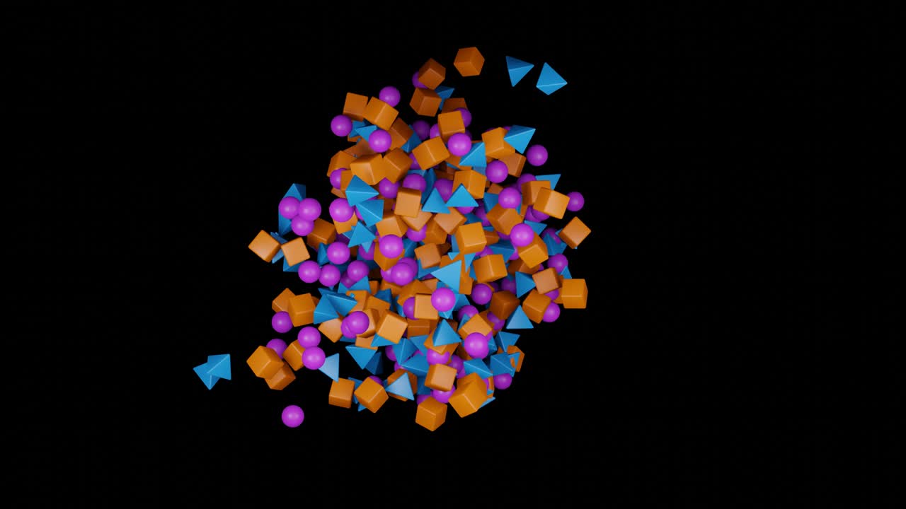 explosión de forma geométrica.